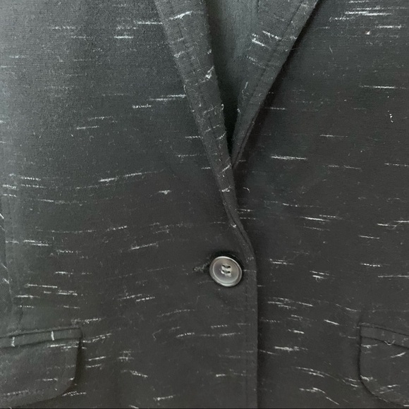 [Three Dots] Black Heather Print  Jersey Knit Blazer - Picture 6 of 9